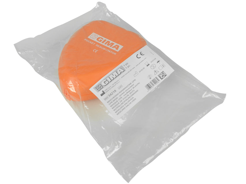 Endurlífgunargríma (CPR pocket mask) í boxi