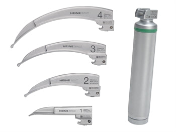 HEINE CLASSIC+ LED LARYNGOSCOPE SET - 4 blaða - F-120.18.860 - 34446
