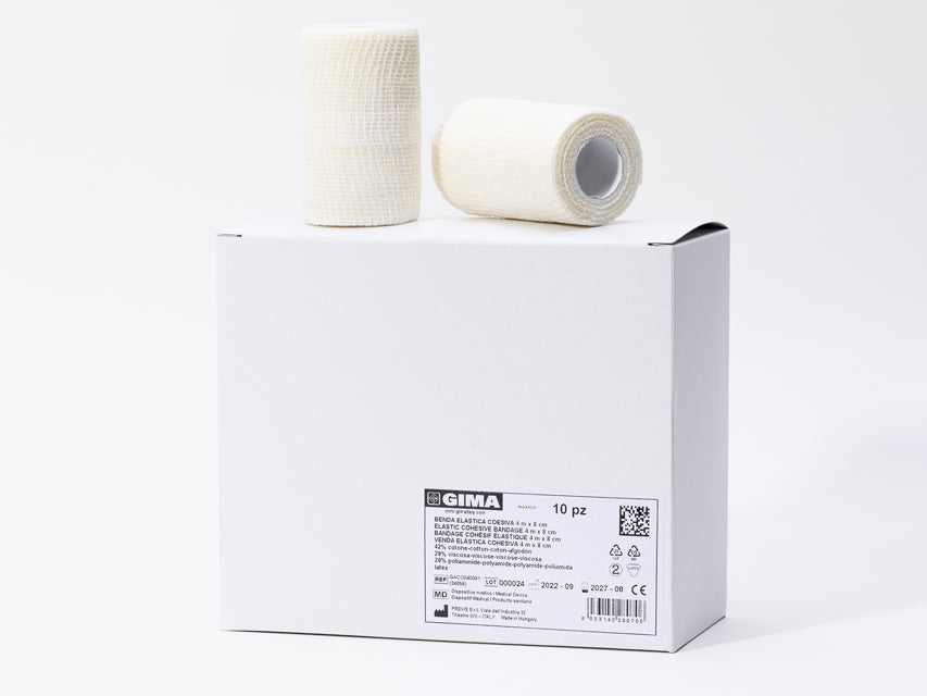 Samloðandi teygjubindi 4 m x 8 cm – 10 stk.