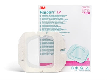 TEGADERM 3M IV GEGNIGANGANDI FILM SÁRABINDI án límglugga 12x12 cm - 34891