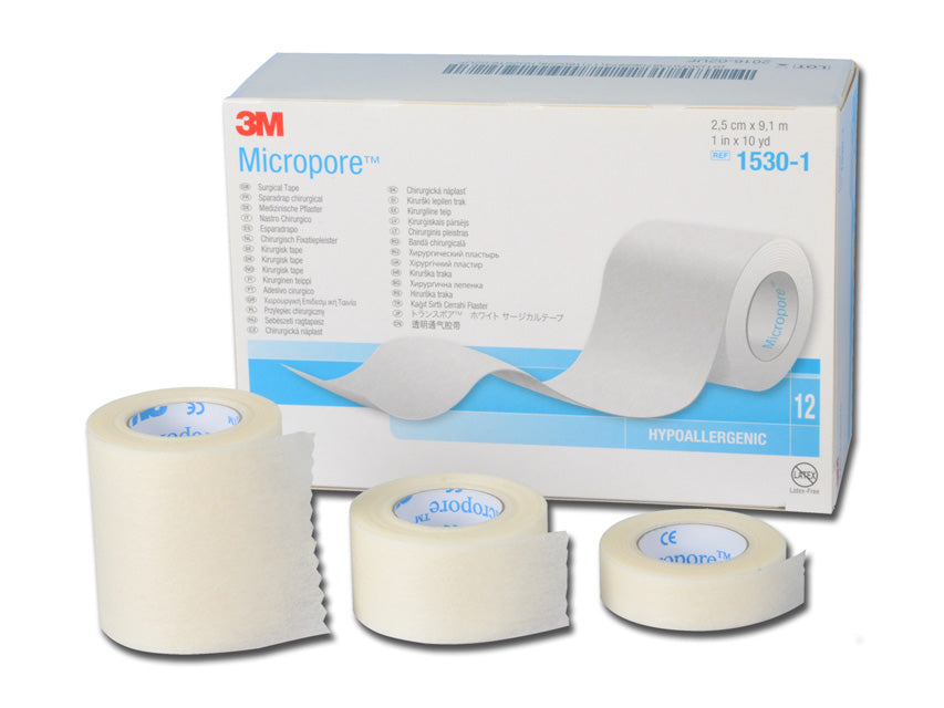 3M Micropore límband 51 mm x 9,14 m – 6 rúllur
