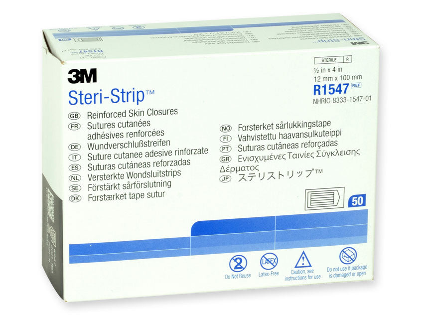 3M Steri-Strip styrktir sárastrimlar 100 x 12 mm – 50 pokar