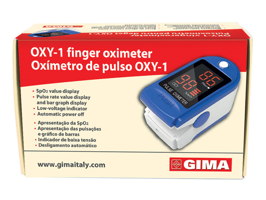 OXY-1 fingursúrefnismettunarmælir – leiðbeiningar á GB, PT, GR, DK, NL, RO