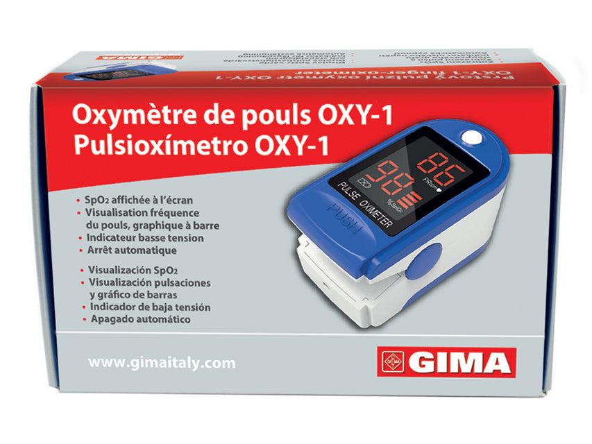 OXY-1 fingursúrefnismettunarmælir – leiðbeiningar á FR, ES, DE, PL, CZ, SE