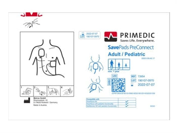 SAVE PAD PRECONNECT-SET fullorðinn/barn að minnsta kosti 1 ár fyrir HeartSave síðan S.N.739XXXXXXX - 35392