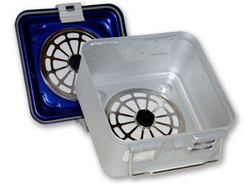 Geymsla með síu lítill h 150 mm - blár - perforuð - 37032