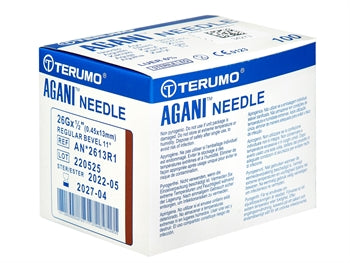 TERUMO AGANI HYPODERMIC NÁLAR 26Gx1 1/2" - 0.45x13mm - AN*2613R1 - brúnn - sótthreinsaður - 37614