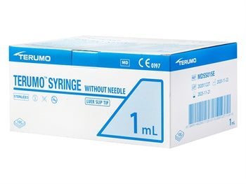 TERUMO sprautur án nál 1 ml Tuberculin - samhverfur Luer Slip - MDSS01SE - sótthreinsaðar - 37640