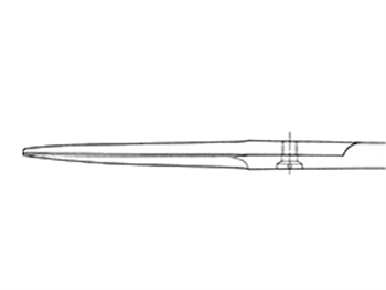 AESCULAP skurðarsax - beint - skarpt/blunt - 14.5 cm - BC324R - 39114