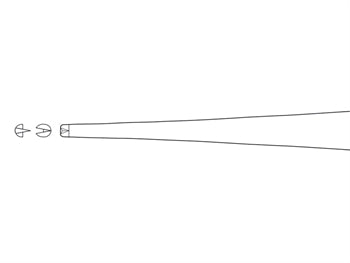 AESCULAP DISSECTION TANGIR - beinn - tennur 1x2 - 16 cm - BD559R - 39177