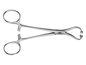 AESCULAP BUTTONED HANDKLÆÐA KLIPPI - boginn - blunt - 14 cm - BF464R - 39255
