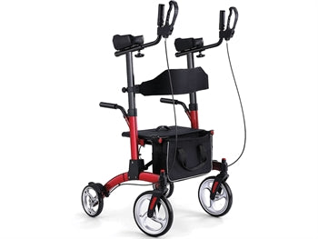 HEILDARSTILLANLEGA STANDUP ROLLATOR - ál - rauður - 43172