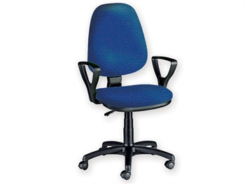 CUNEO STÓLLUR með armleggi - leður - blár - 45076