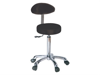 STOOL with backrest - svartur - 45240