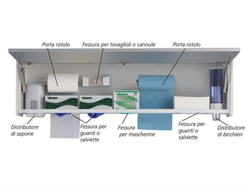 MULTI-PURPOSE WALL UNIT - stór - hvítur - 45295