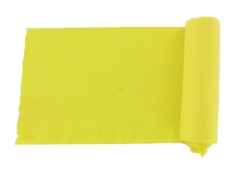 LATEX-FRÍTT ÆFINGABAND 5.5 m x 14 cm x 0.20 mm - gulur - 47010