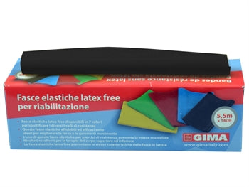 LATEX-FRÍTT ÆFINGABAND 5.5 m x 14 cm x 0.40 mm - svartur - 47014