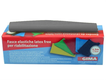 LATEX-FRÍTT ÆFINGABAND 5.5 m x 14 cm x 0.50 mm - grár - 47015
