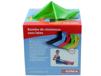LATEX-FRÍTT ÆFINGABAND 45 m x 14 cm x 0.25 mm - grænt - 47021