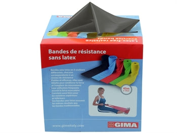 LATEX-FRÍTT ÆFINGABAND 45 m x 14 cm x 0.40 mm - svartur - 47024