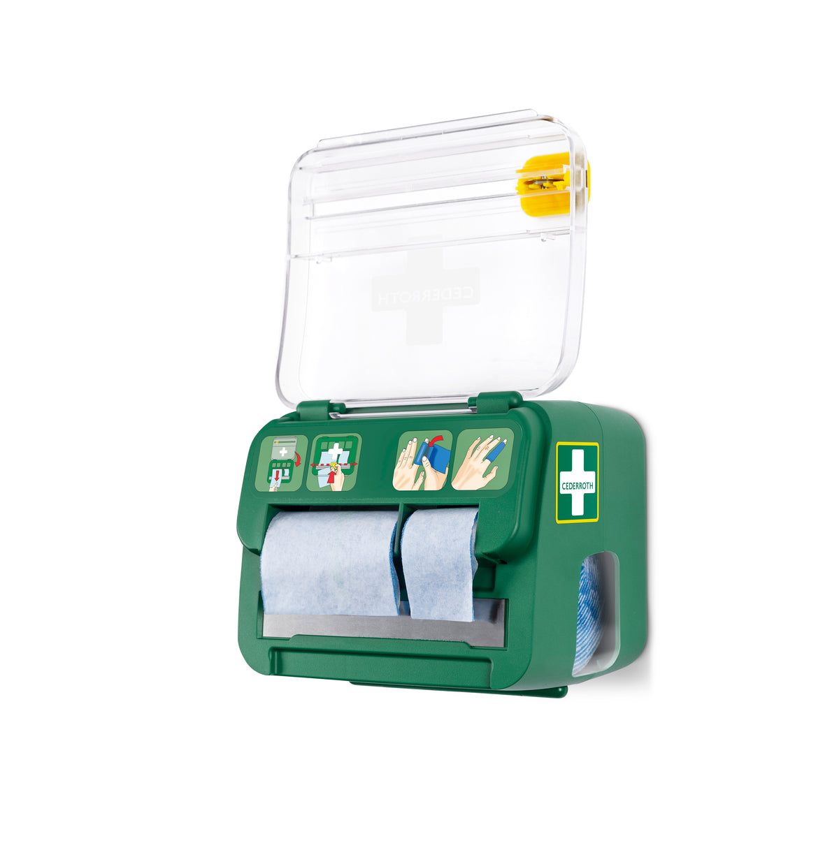 Cederroth Soft Foam 2-in-1 plástraskammtari – með tveimur bláum rúllum