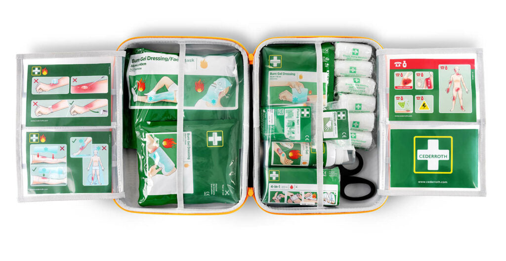 Cederroth First Aid Burn Kit – skyndihjálpartaska fyrir brunasár