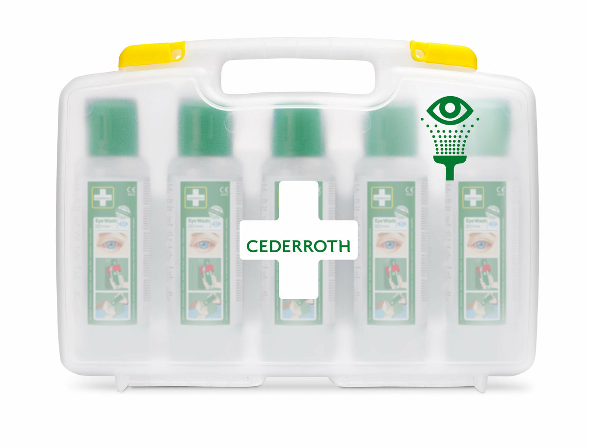 Cederroth augnskolstaska með 5 x 500 ml augnskoli