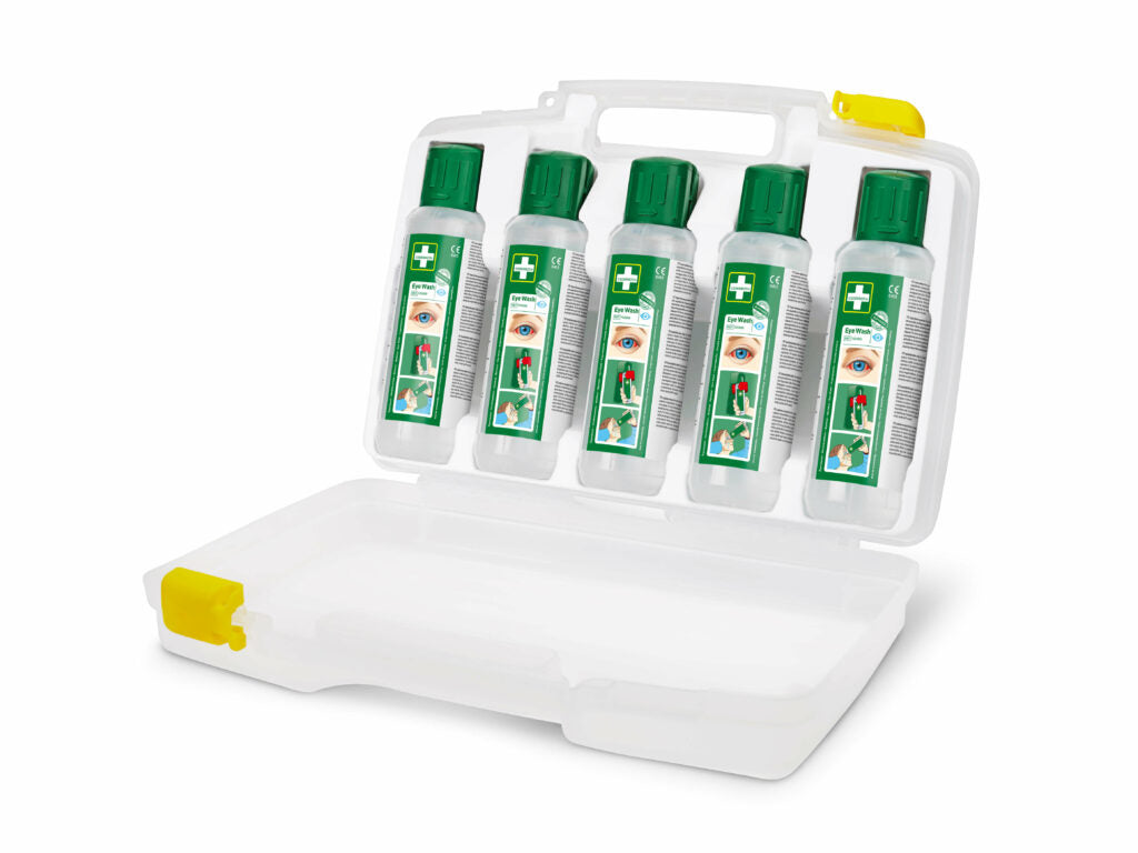 Cederroth augnskolstaska með 5 x 500 ml augnskoli