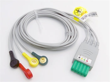 4 LEAD ECG CABLE fyrir 54400 - varahlutur - þarf snúru 54407 - 54401