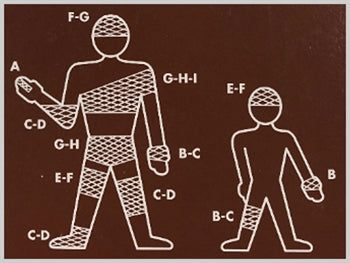 TEYGJANLEG NET E fyrir fót, hné, fótlegg - latex frítt - 58905