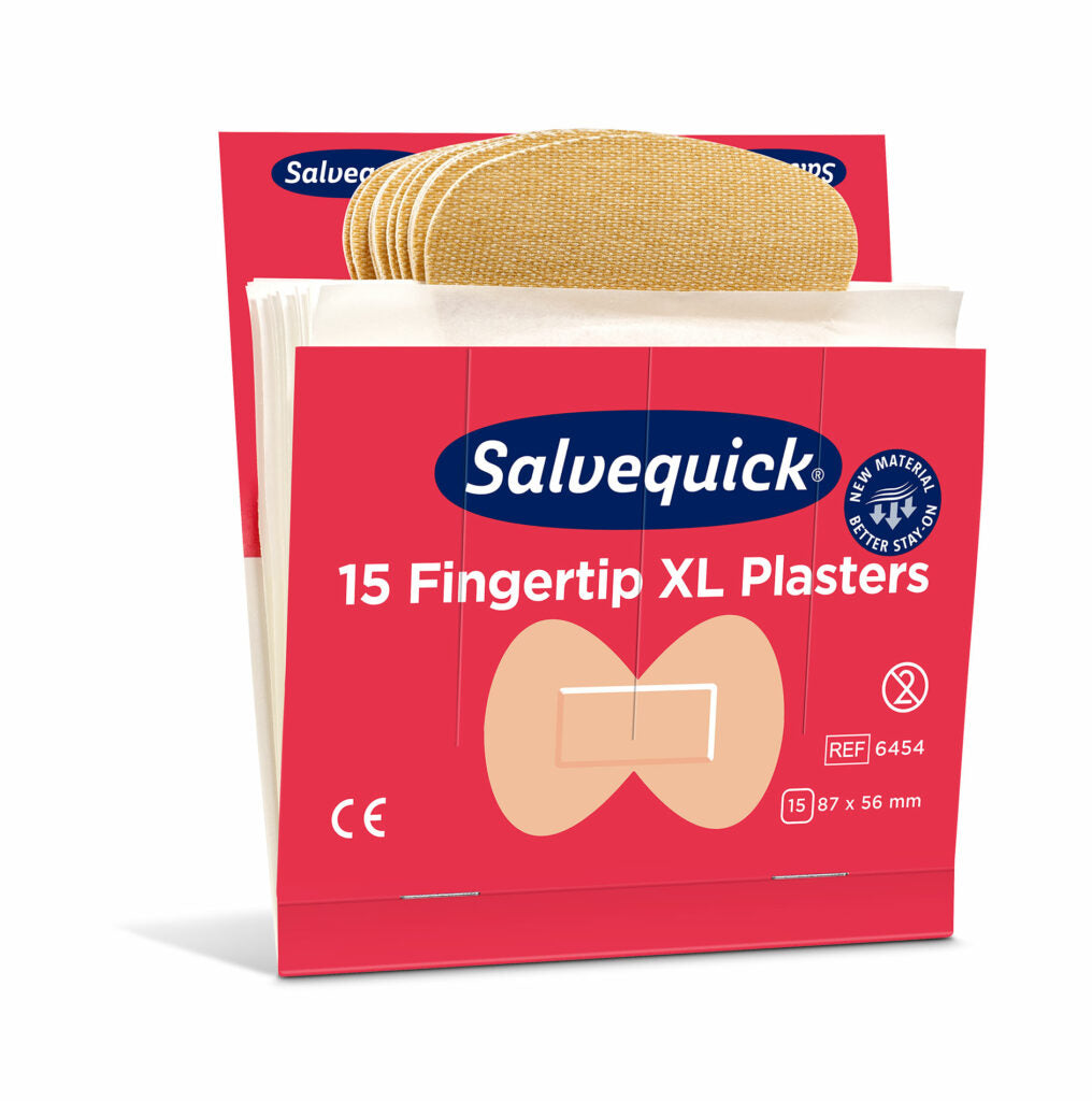 Salvequick extra stórir fingurgómaplástrar – áfylling 15 stk.
