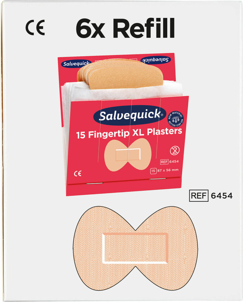 Salvequick extra stórir fingurgómaplástrar – áfylling 15 stk.