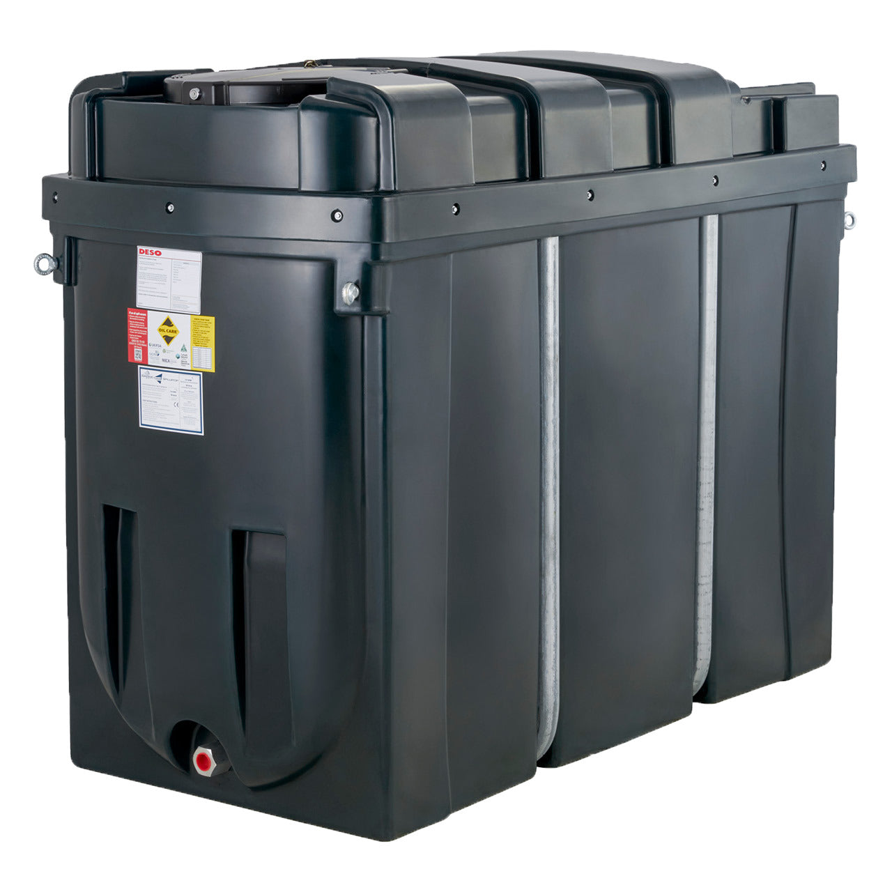 Lárétt 1550 lítra olíugeymslutankur með tvöföldu byrði – FyterTech BTH1550 – mynd 2