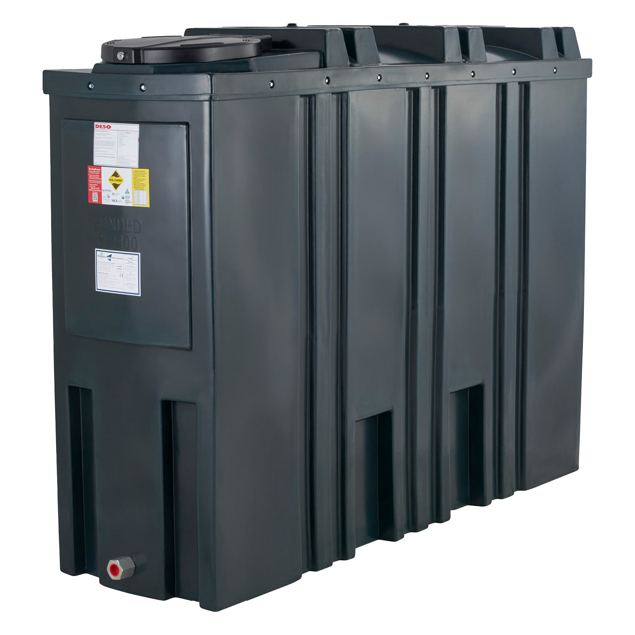 Slimline 1400ltr olíugeymslutankur með innbyggðri lekavörn – FyterTech BTSL1400 – mynd 2