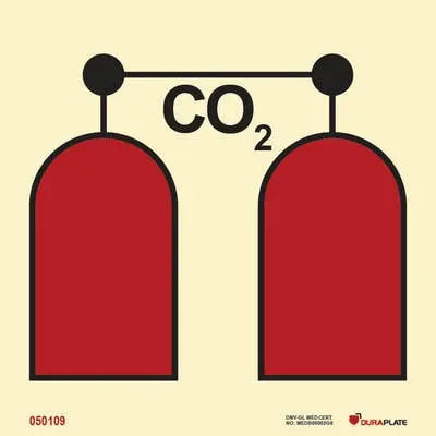 Losunarstöð CO2 – sjálflýsandi skilti 150 x 150 mm