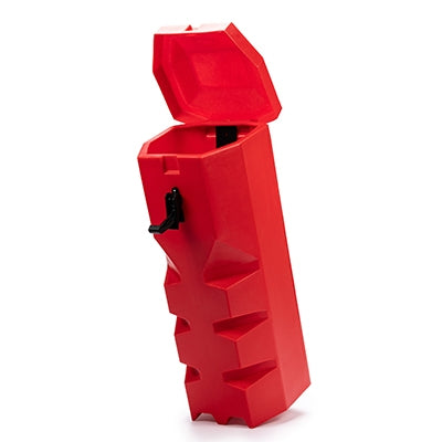 Fire extinguisher box top loader 650 x 265 x 300mm Red | Efnavörgeymslur Stærri/úr stáli