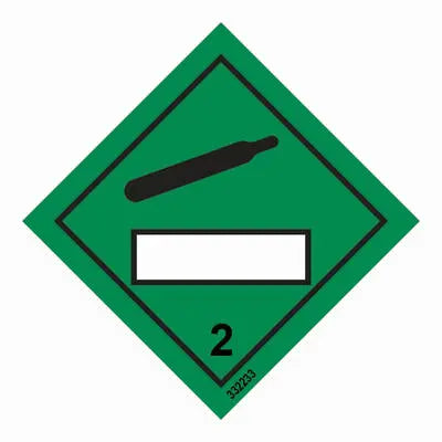 Hættumerki – samþjappað gas – sjálflýsandi skilti 250 x 250 mm