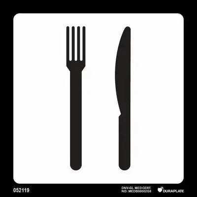 Veitingastaður – sjálflýsandi skilti 150 x 150 mm