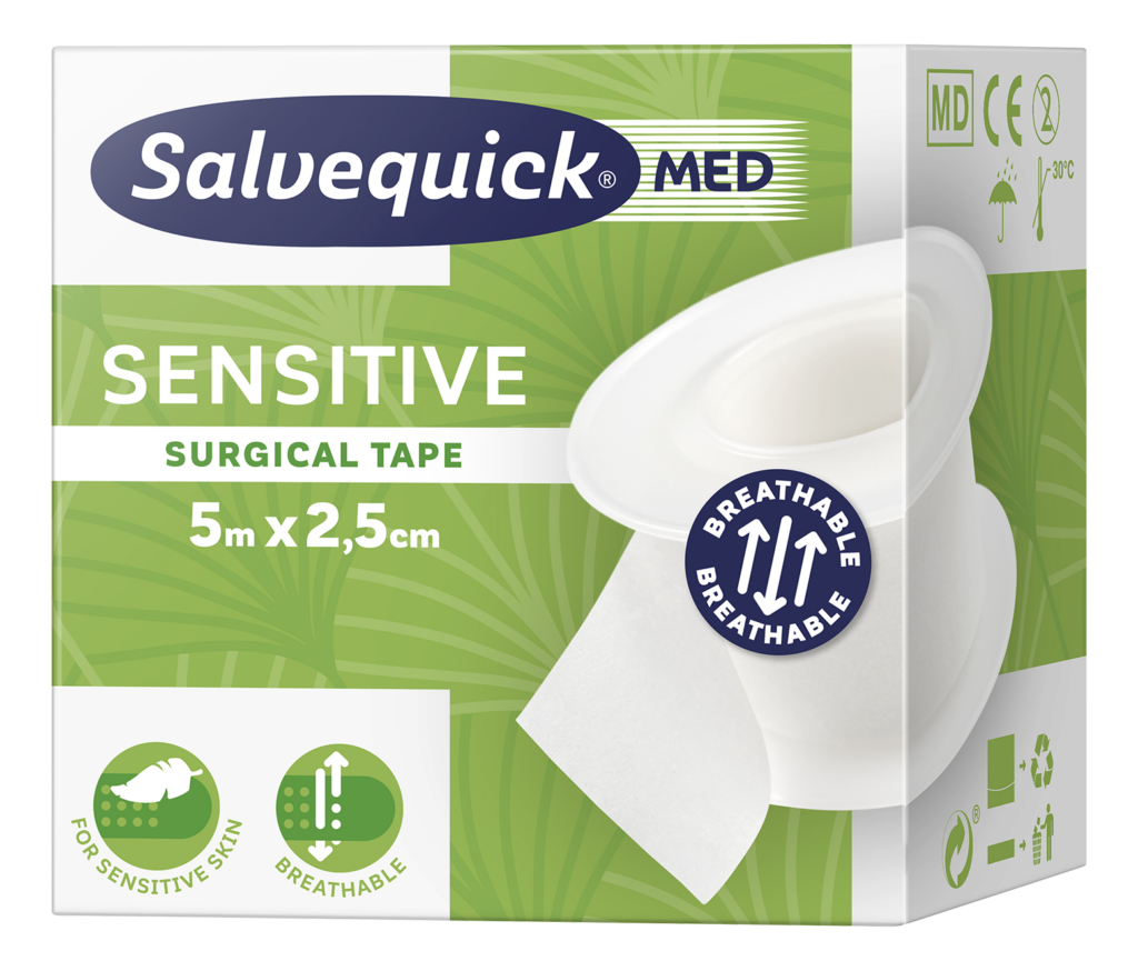 Salvequick Sensitive skurðlímband – 2,5 cm x 5 m