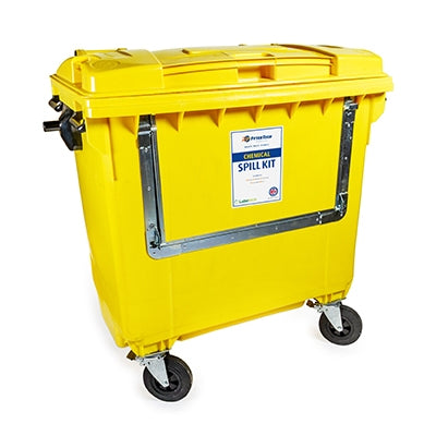 600 Ltr Chemical Spill Kit - 4 Wheeled Bin Drop Front | Lekavarnarsett / Uppsogssett