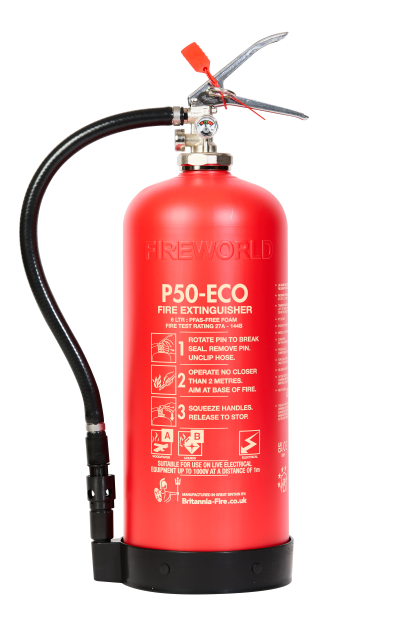 P-50-ECO 6 Lítra Léttvatnsslökkvitæki - 10 ára þjónustufrí slökkvitæki