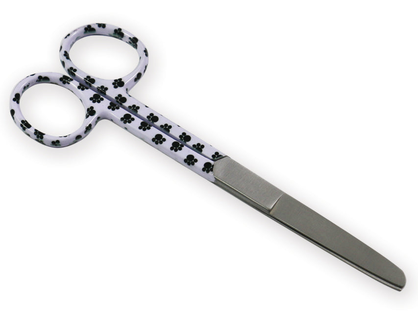 S/S beint skæri - fótspor fantasía - blunt/sharp - 14 cm