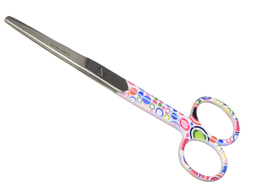 Úr ryðfríu stáli bein skæri – bubbles fantasy – bitlaus/hvöss – 14 cm – mynd 2
