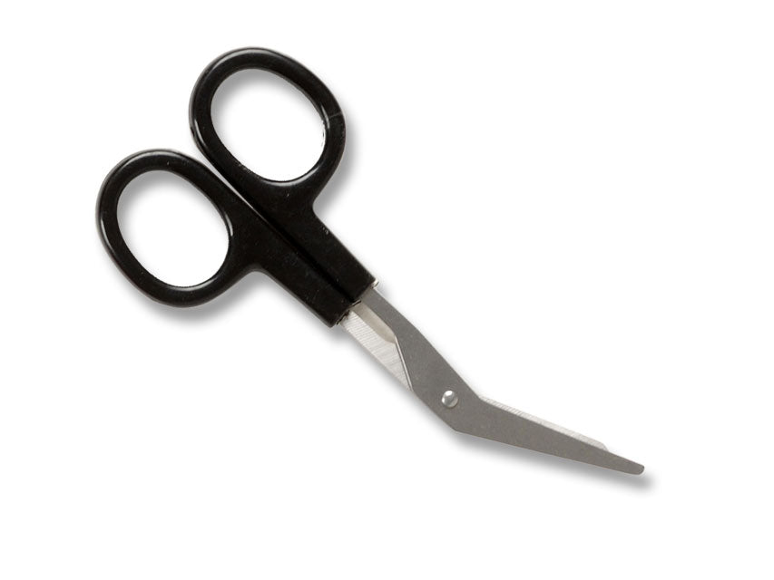 Alhliða umbúðaskæri úr ryðfríu stáli 12 cm – svört handföng – 10 stk.