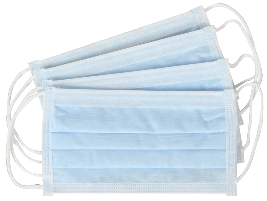 AFLUID 98% Síuð Skurðlæknismaski 4 Ply - Ljósblár með Lykkjum – mynd 3