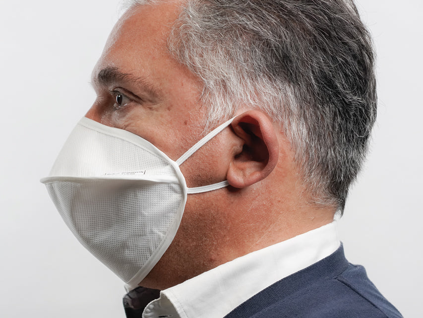 MYCROCLEAN fyrir fullorðna endurnýtanlegt skurðgríma – BFE 99.8% – 2 layers – hvítur-hvítur – mynd 3