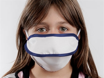 MYCROCLEAN junior/fullorðins lítill endurnotalegur skurðmaski - BFE 99.8% - hvítur-blár - 20770