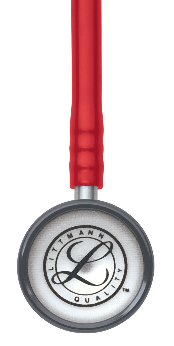 Littmann Classic II Pediatric hlustunarpípa fyrir börn – 2113R – rauð – nærmynd af himnu og hlustunarhaus
