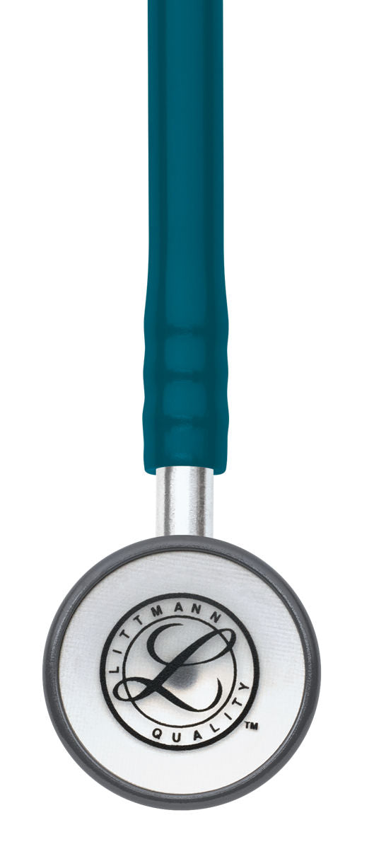 Littmann Classic II Infant hlustunarpípa fyrir ungbörn – 2124 – karabískblá – nærmynd af himnu og hlustunarhaus