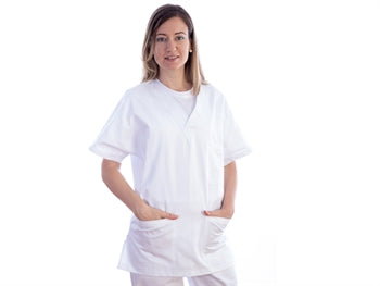 Jakki - bómull/pólýester - unisex XXL hvítur - 436